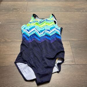 Beach Native Women’s 12 Navy Blue Patterned One Piece Swim